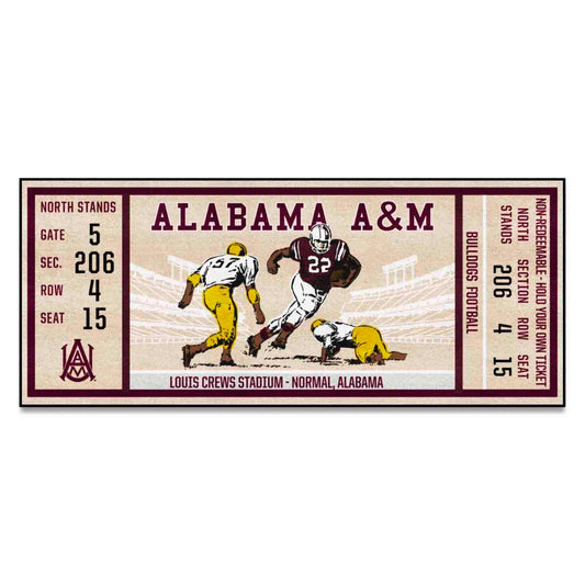 Alabama A&M Bulldogs Ticket Runner Rug - 30in. x 72in. - Alabama A&M