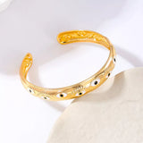 Evil Eye Open Bangle Bracelet - Trendsi - Flyclothing LLC