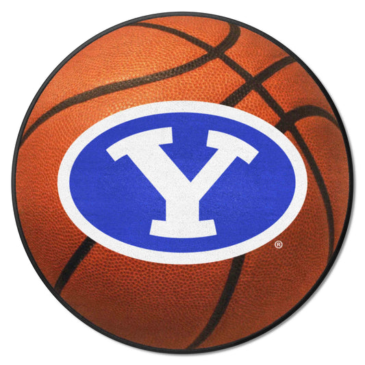 BYU Cougars Basketball Rug - 27in. Diameter - BYU