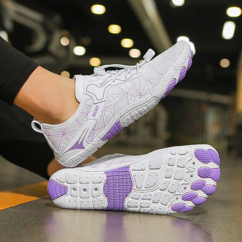 Elastic Lock Laces Mesh Contrast Breathable Athletic - Trendsi