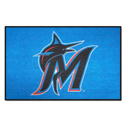 Miami Marlins Starter Mat Accent Rug - 19in. x 30in. - Miami Marlins