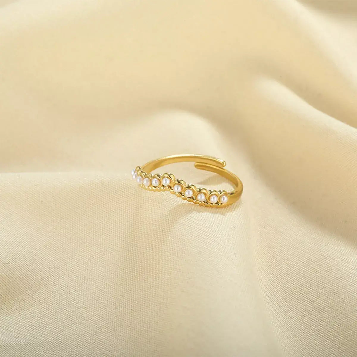 Pearl Embellished Adjustable Ring - Trendsi - Flyclothing LLC