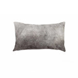 12" X 20" Gray Cowhide Pillow - Homeroots