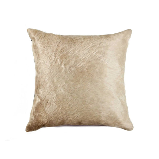 18" Natural Cowhide Throw Pillow - Homeroots
