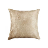 18" Natural Cowhide Throw Pillow - Homeroots