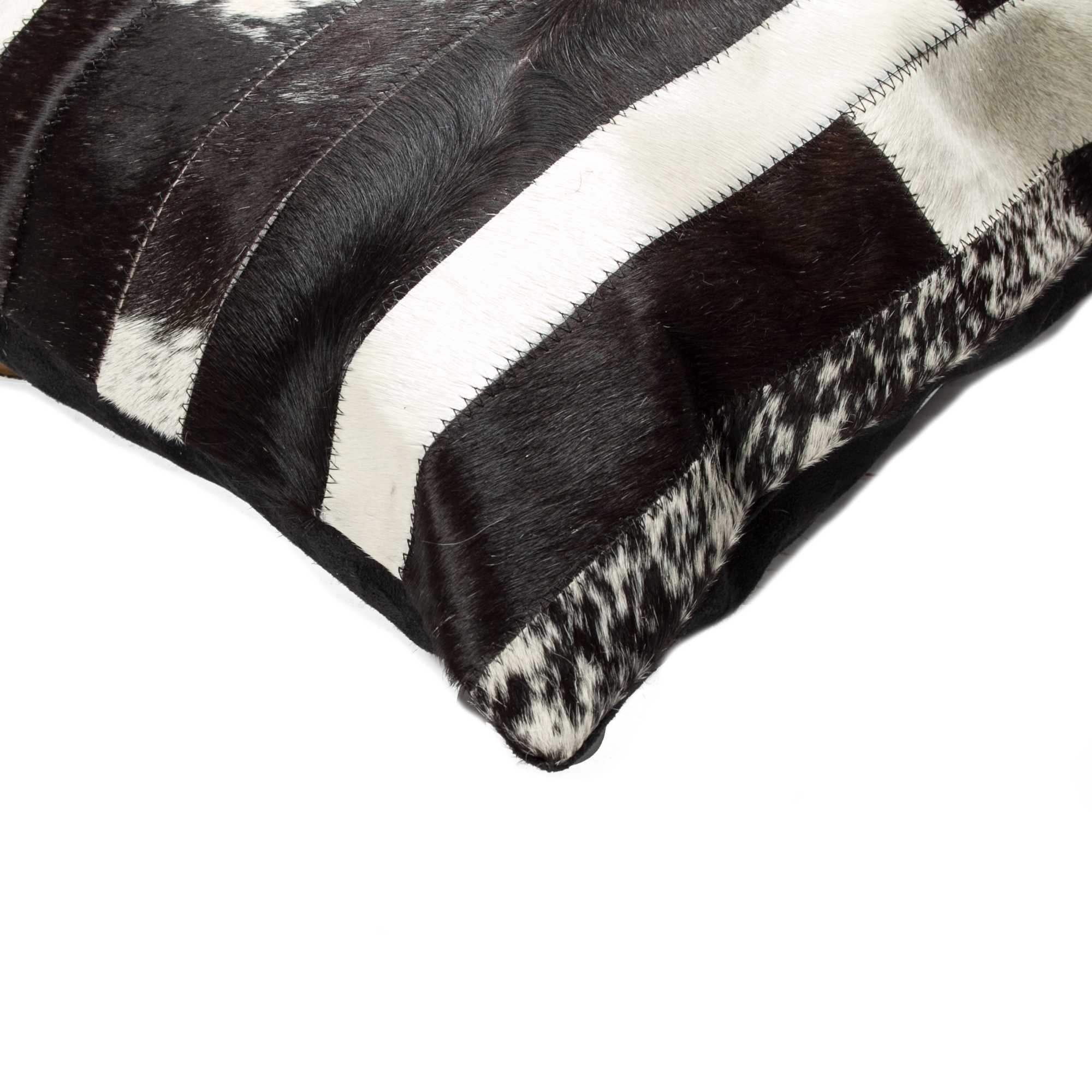18" X 18" X 5" Madrid White Torino Kobe Cowhide Pillow - Homeroots - Flyclothing LLC