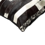 18" X 18" X 5" Madrid White Torino Kobe Cowhide  Pillow - Homeroots