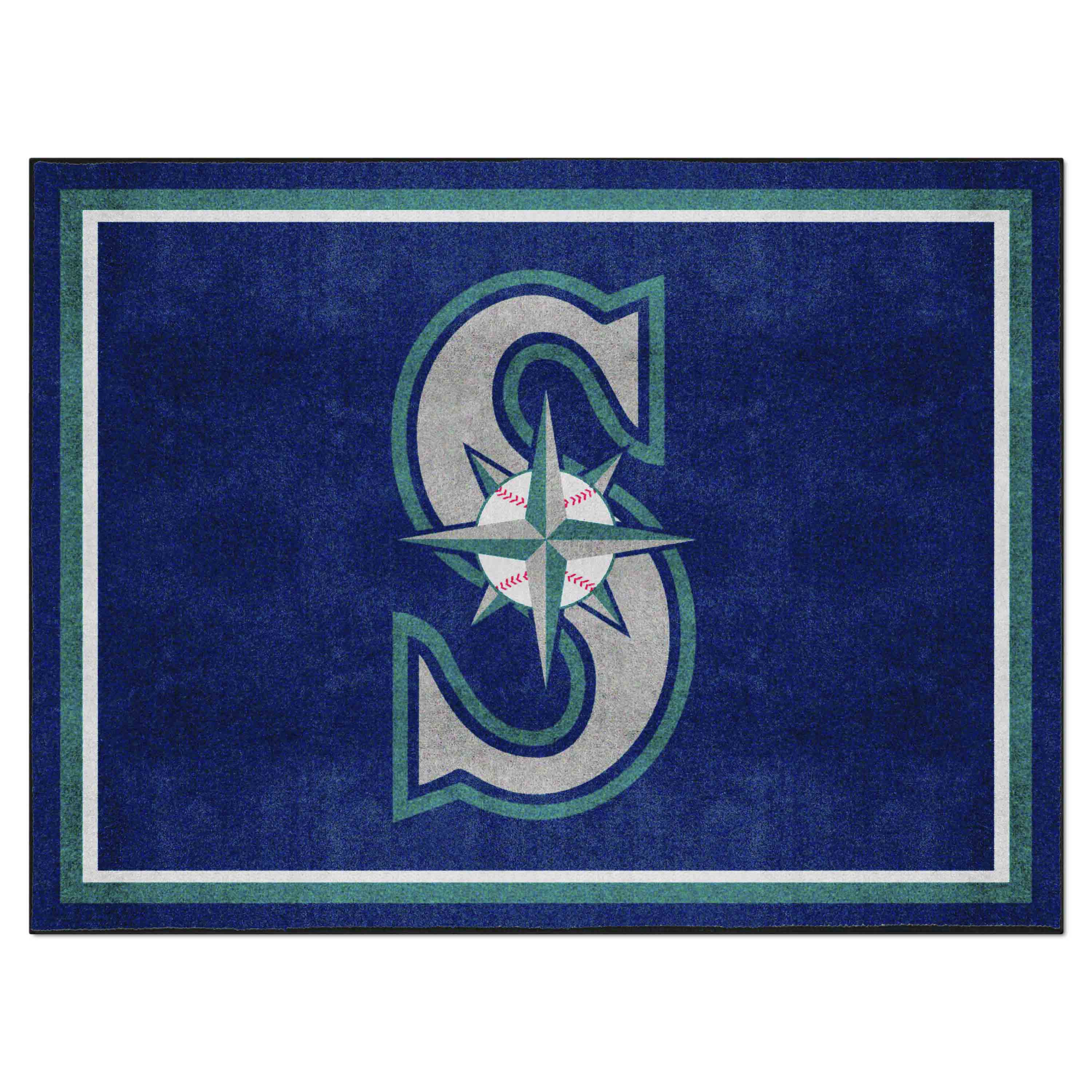 Seattle Mariners 8ft. x 10 ft. Plush Area Rug - Seattle Mariners