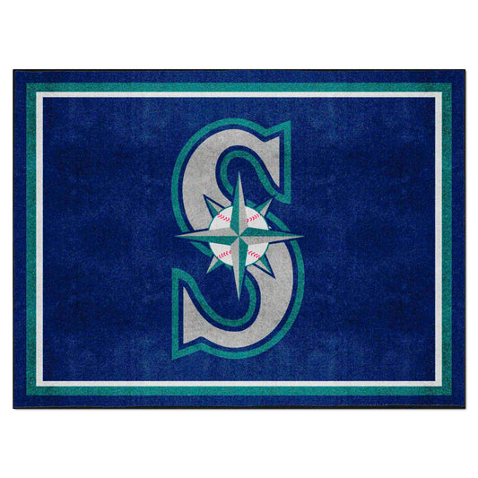 Seattle Mariners 8ft. x 10 ft. Plush Area Rug - Seattle Mariners