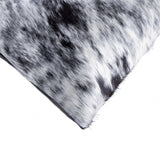 Set of Two 12" X 20" Black and White Cowhide Throw Pillow - Homeroots - Flyclothing LLC