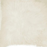 Set of Two 18" Natural Sheepskin Throw Pillows - Homeroots