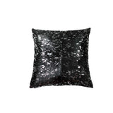 Set of Two 18" Black and Silver Cowhide Throw Pillow - Homeroots