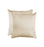 Set of Two Natural Cowhide Throw Pillow - Homeroots