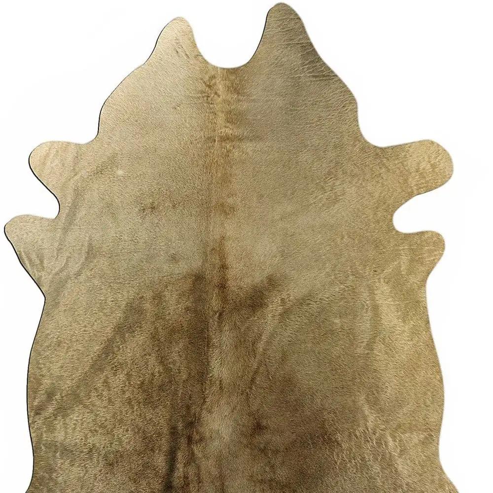 72" X 84" Taupe Cowhide Area Rug - Homeroots - Flyclothing LLC
