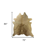 72" X 84" Taupe Cowhide  Area Rug - Homeroots