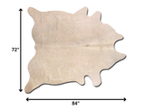72" X 84" Natural Cowhide  Area Rug - Homeroots