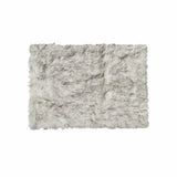 2' X 3' Gradient Gray and Ivory Faux Fur Flokati Style Area Rug - Homeroots - Flyclothing LLC