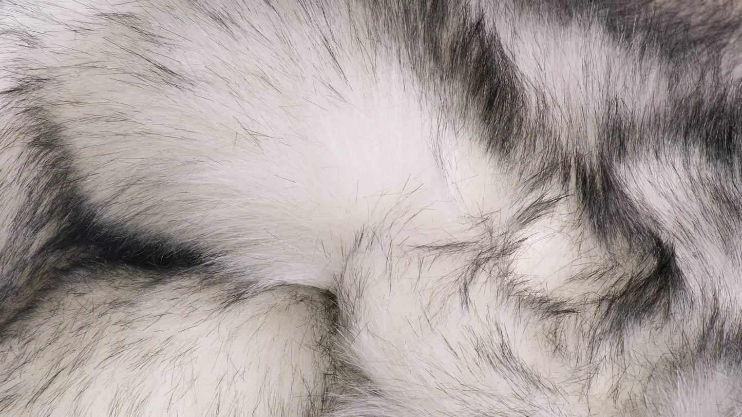 2' X 3' Gradient Gray and Ivory Faux Fur Flokati Style Area Rug - Homeroots - Flyclothing LLC