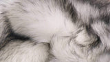 2' X 3' Gradient Gray and Ivory Faux Fur Flokati Style Area Rug - Homeroots - Flyclothing LLC
