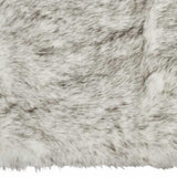 2' X 3' Gradient Gray and Ivory Faux Fur Flokati Style Area Rug - Homeroots