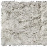 2' X 3' Gradient Gray and Ivory Faux Fur Flokati Style Area Rug - Homeroots - Flyclothing LLC