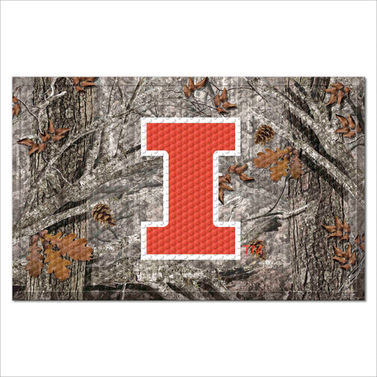 Illinois Illini Rubber Scraper Door Mat Camo - Illinois