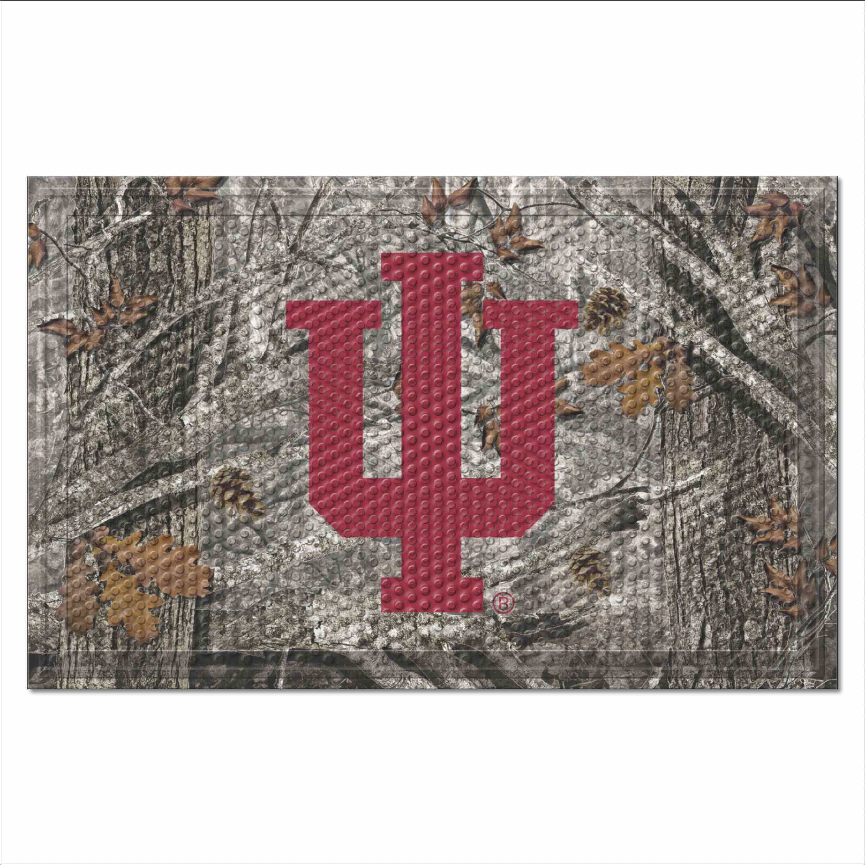 Indiana Hooisers Camo Rubber Scraper Door Mat - Indiana