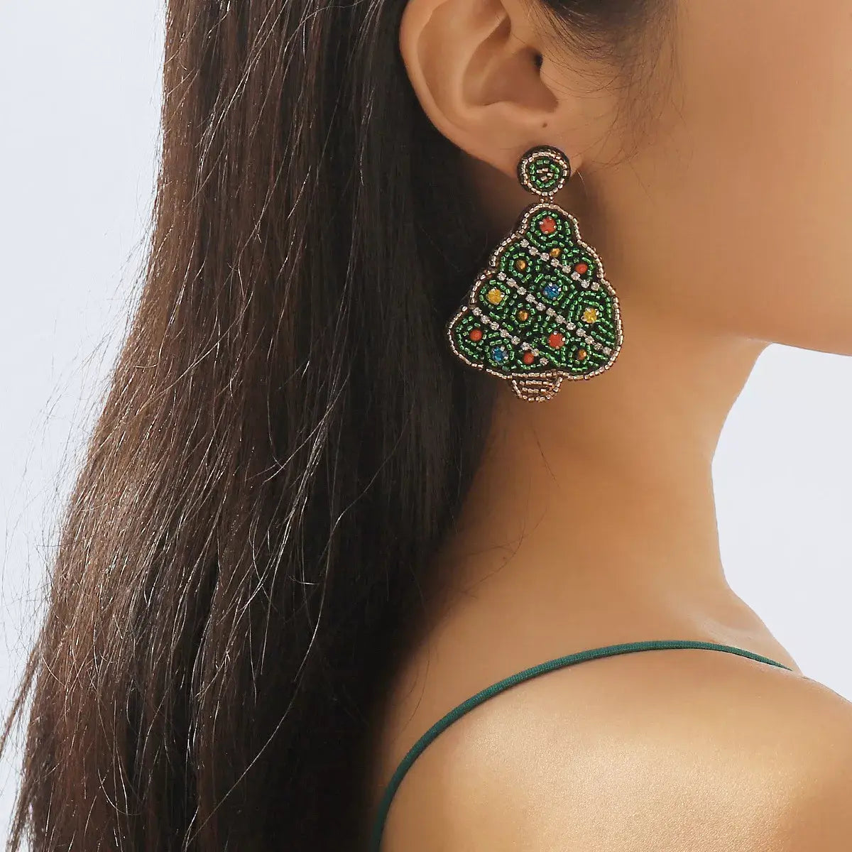 Christmas Tree Dangle Earrings - Trendsi - Flyclothing LLC