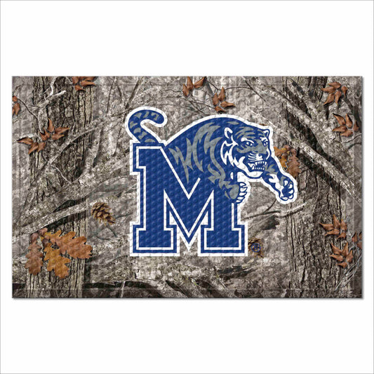 Memphis Tigers Rubber Scraper Door Mat Camo - Memphis