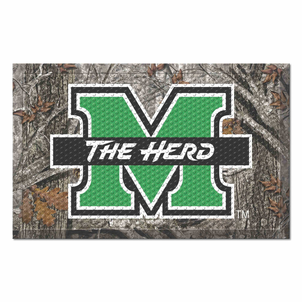 Marshall Thundering Herd Rubber Scraper Door Mat Camo - Marshall