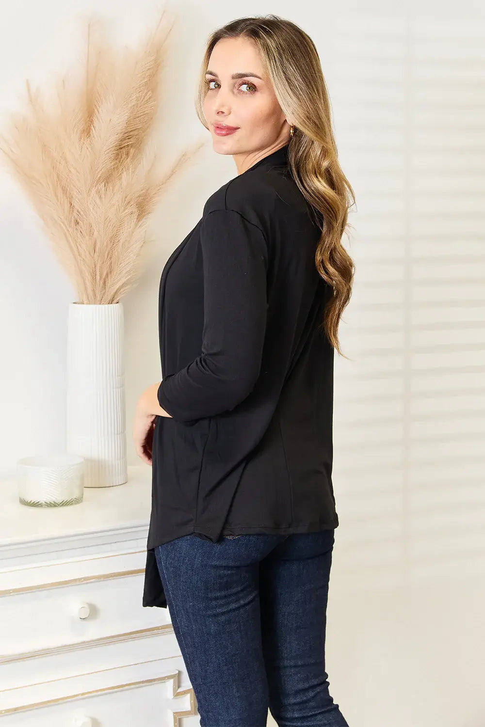 Culture Code Full Size Open Front Cardigan - Trendsi - Flyclothing LLC