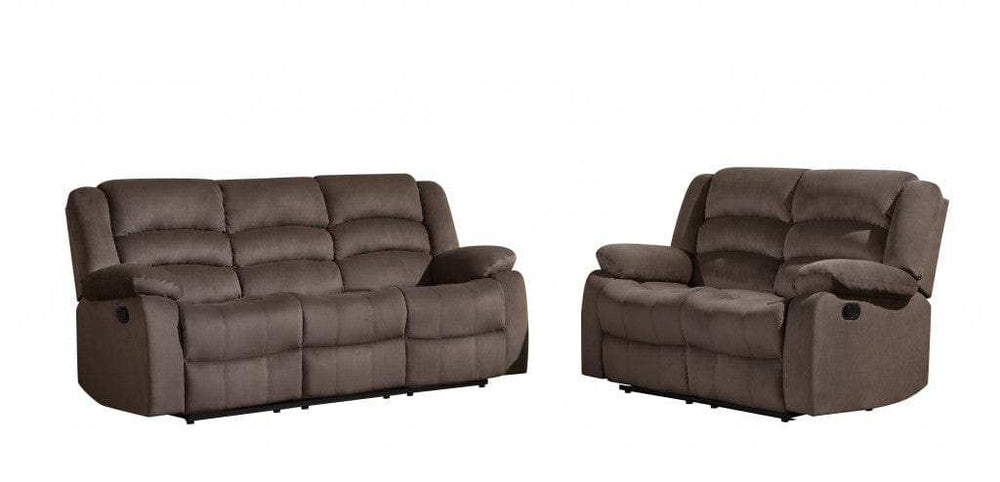 Three Piece Indoor Brown Microsuede Six Person Seating Set - Homeroots - Flyclothing LLC