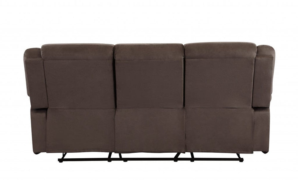 40" Contemporary Brown Fabric Sofa - Homeroots - Flyclothing LLC