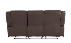 40" Contemporary Brown Fabric Sofa