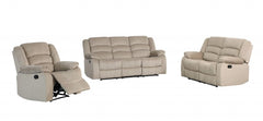 Three Piece Indoor Beige Microsuede Six Person Seating Set - Homeroots