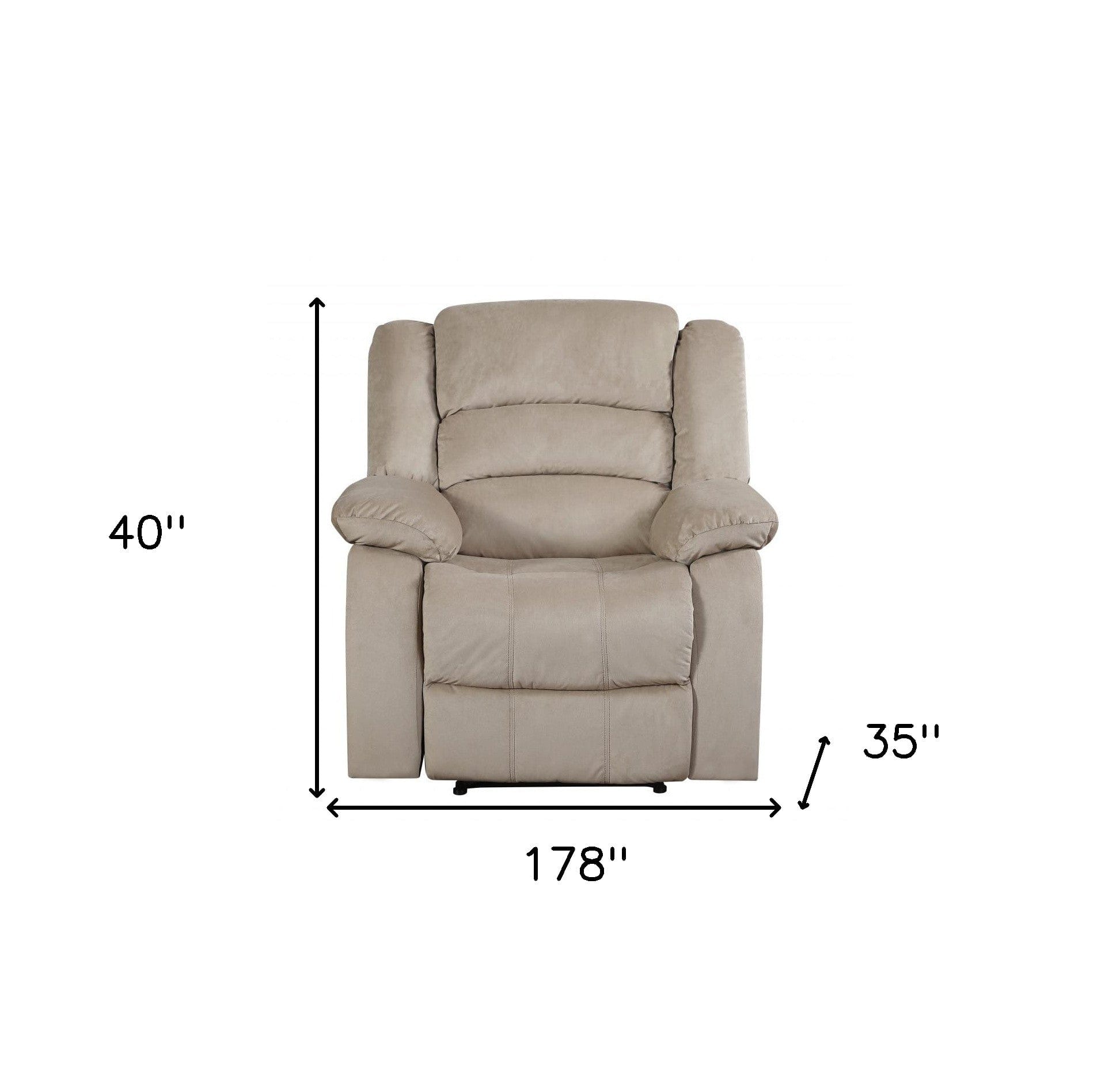 Three Piece Indoor Beige Microsuede Six Person Seating Set - Homeroots