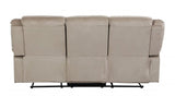 40" Contemporary Beige Fabric Sofa - Homeroots
