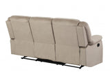 40" Contemporary Beige Fabric Sofa - Homeroots