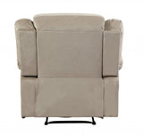 40" Contemporary Beige Fabric Chair - Homeroots