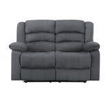 Three Piece Indoor Gray Microsuede Six Person Seating Set - Homeroots