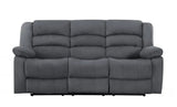Three Piece Indoor Gray Microsuede Six Person Seating Set - Homeroots