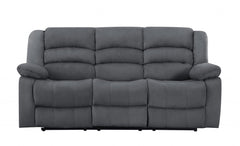 Three Piece Indoor Gray Microsuede Six Person Seating Set - Homeroots