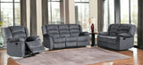 Three Piece Indoor Gray Microsuede Six Person Seating Set - Homeroots