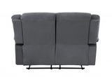 60" Gray Microfiber Power Reclining Loveseat - Homeroots - Flyclothing LLC