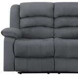 60" Gray Microfiber Power Reclining Loveseat - Homeroots - Flyclothing LLC