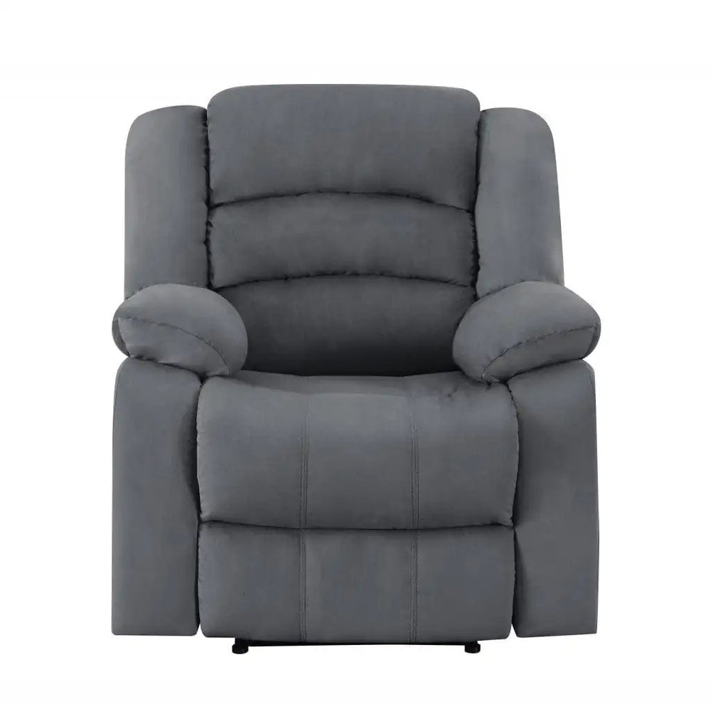 40" Contemporary Grey Fabric Chair - Homeroots