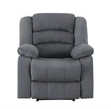 40" Contemporary Grey Fabric Chair - Homeroots