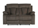 40" Modern Brown Fabric Loveseat - Homeroots