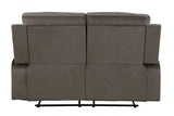 40" Modern Brown Fabric Loveseat - Homeroots