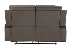 40" Modern Brown Fabric Loveseat